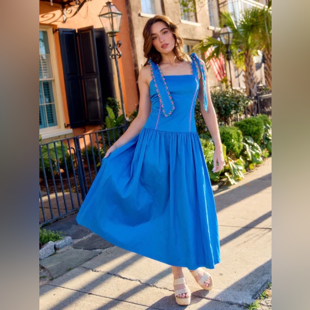 NEW ALDEN ADAIR Anna‎ Kate Dress In Riviera In Blue